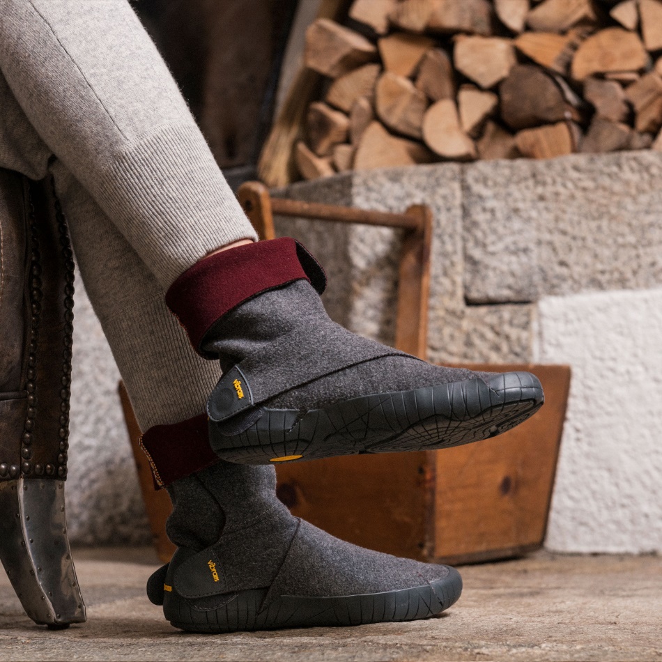 Vibram Furoshiki Halbstiefel Aus Russischem Filz Grau