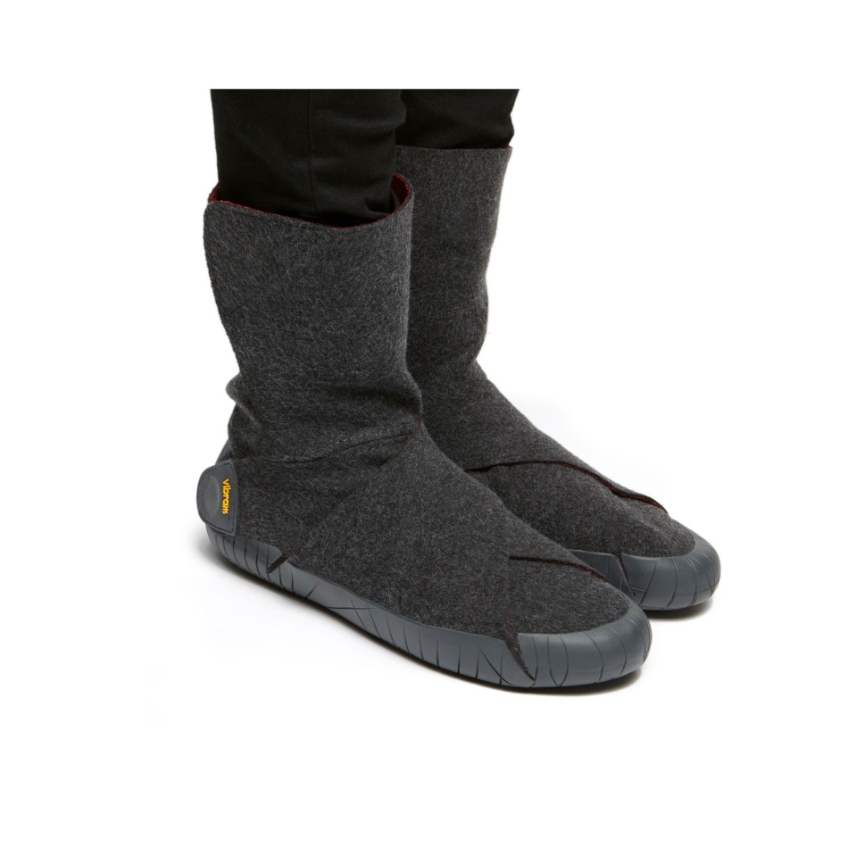 Vibram Furoshiki Halbstiefel Aus Russischem Filz Grau