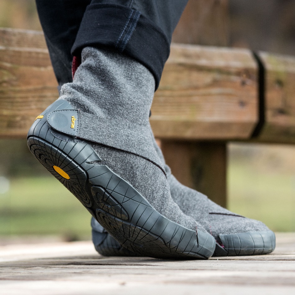 Vibram Furoshiki Halbstiefel Aus Russischem Filz Grau