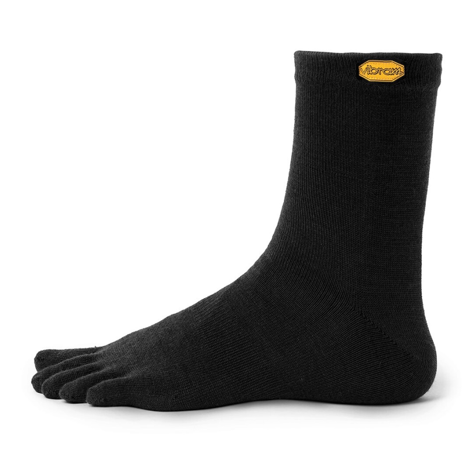 Vibram Vibram 5toe Socke Crew Wollschwarz
